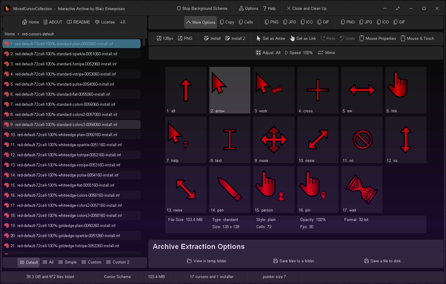 Default animated red cursor scheme
Click to view image full size in a new tab